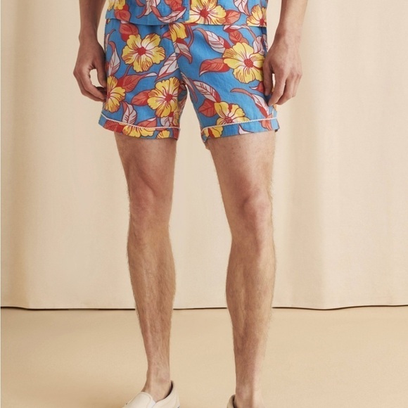 Faherty LA Floral Blue Short eclectic grandpa - Picture 1 of 10